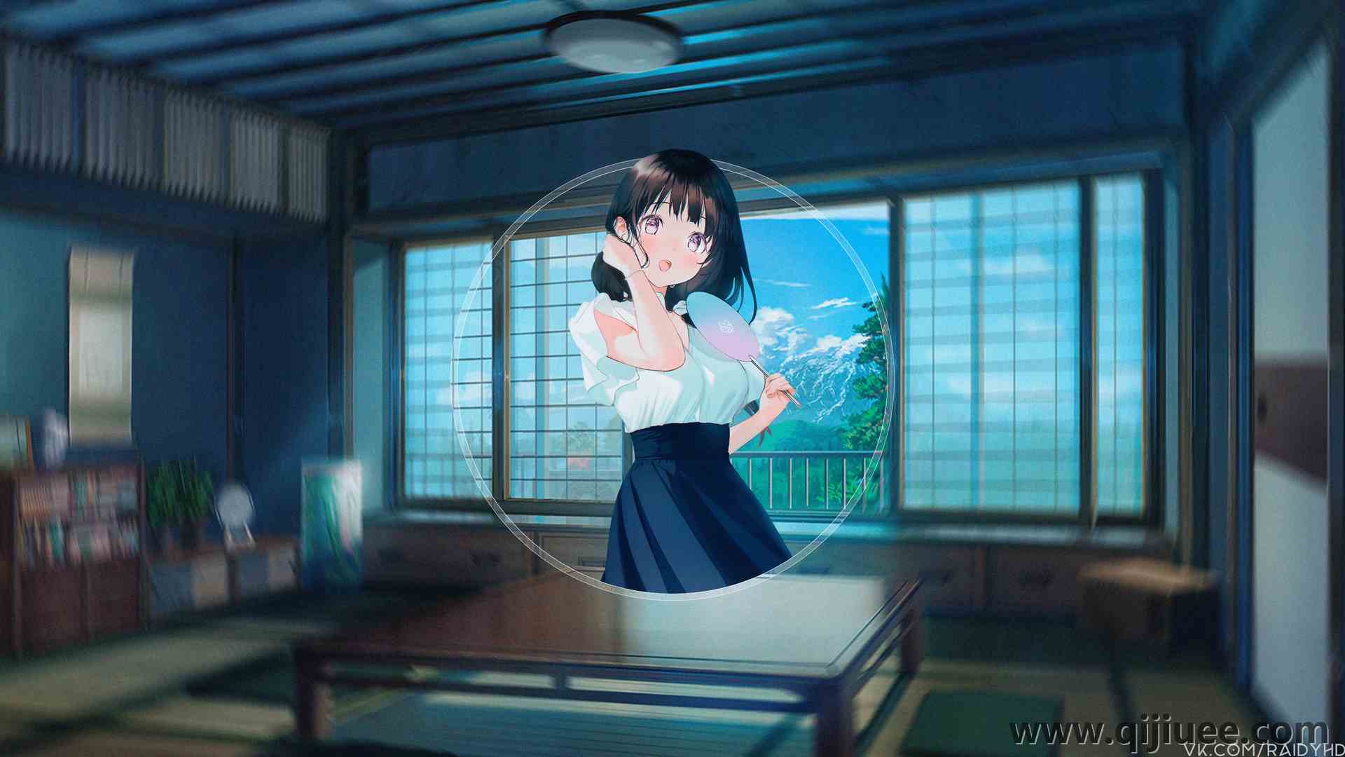 动漫 动漫女孩 画中画  电脑壁纸 4K壁纸3840 x 2160/6.58 MB-柒染云阁