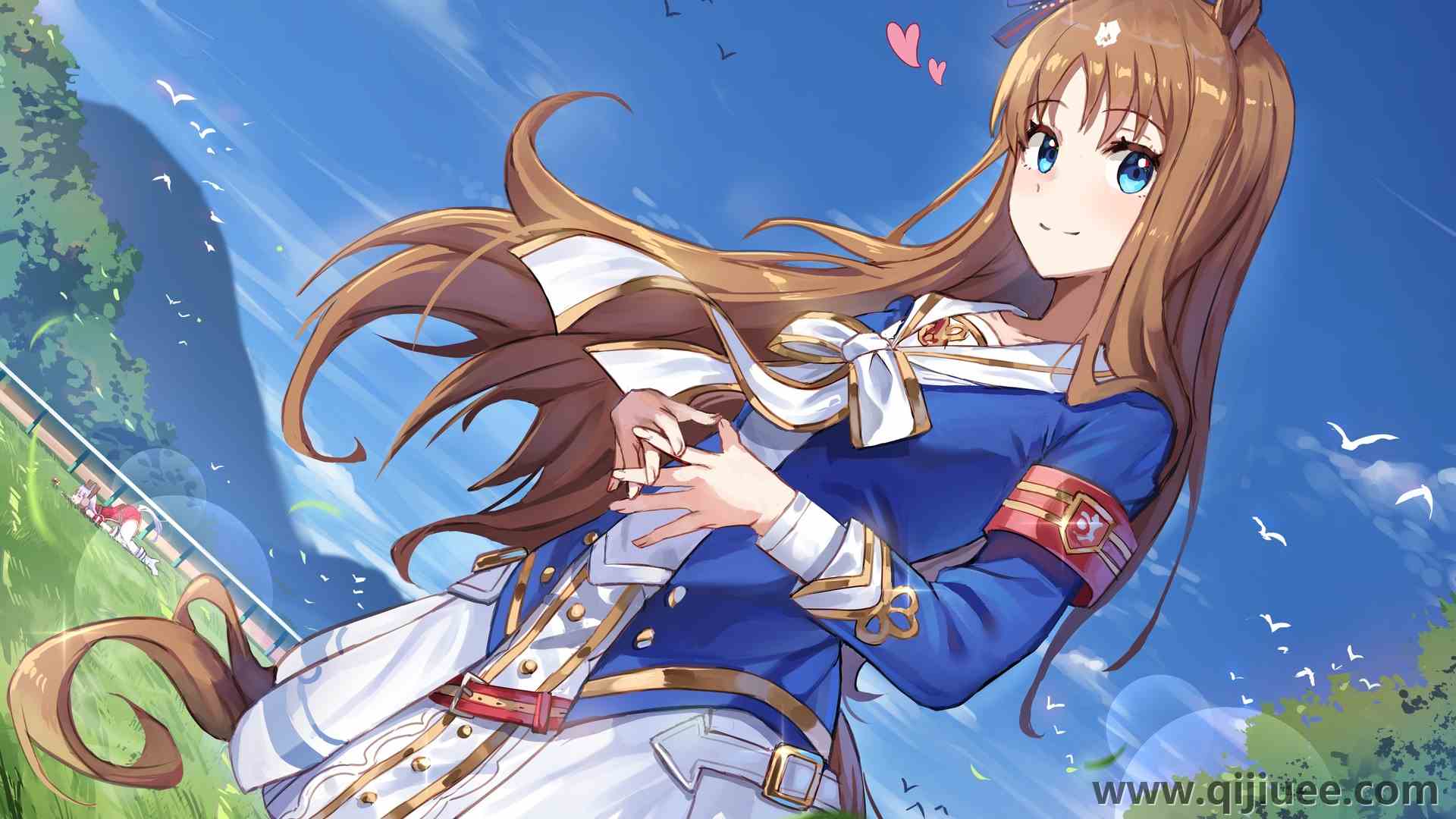 长发 深色头发 蓝眼睛 站立 动漫 动漫女孩 电脑壁纸 4K壁纸4093 x 2894/1.8 MB-柒染云阁