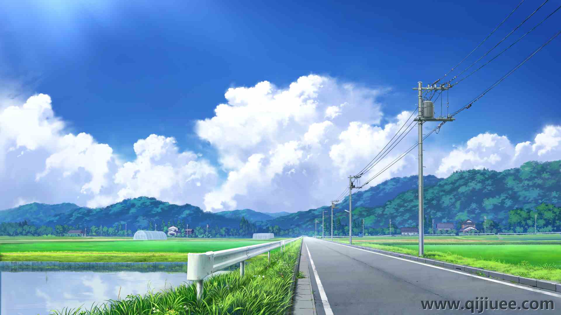 山 云 路 河 草 环境 天空 水 阳光  电脑壁纸 4K壁纸4096 x 2442/6.24 MB-柒染云阁
