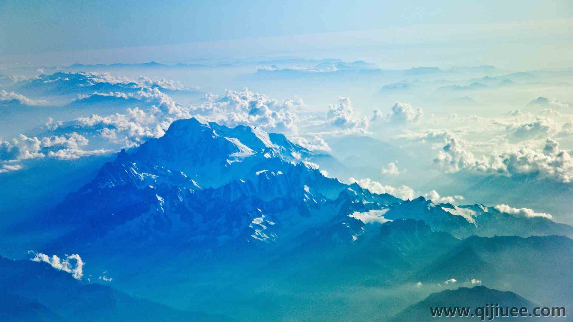 自然 雪 山 云 风景 蓝色 天空 山脉 电脑壁纸 4K壁纸4592 x 3056/2.28 MB-柒染云阁