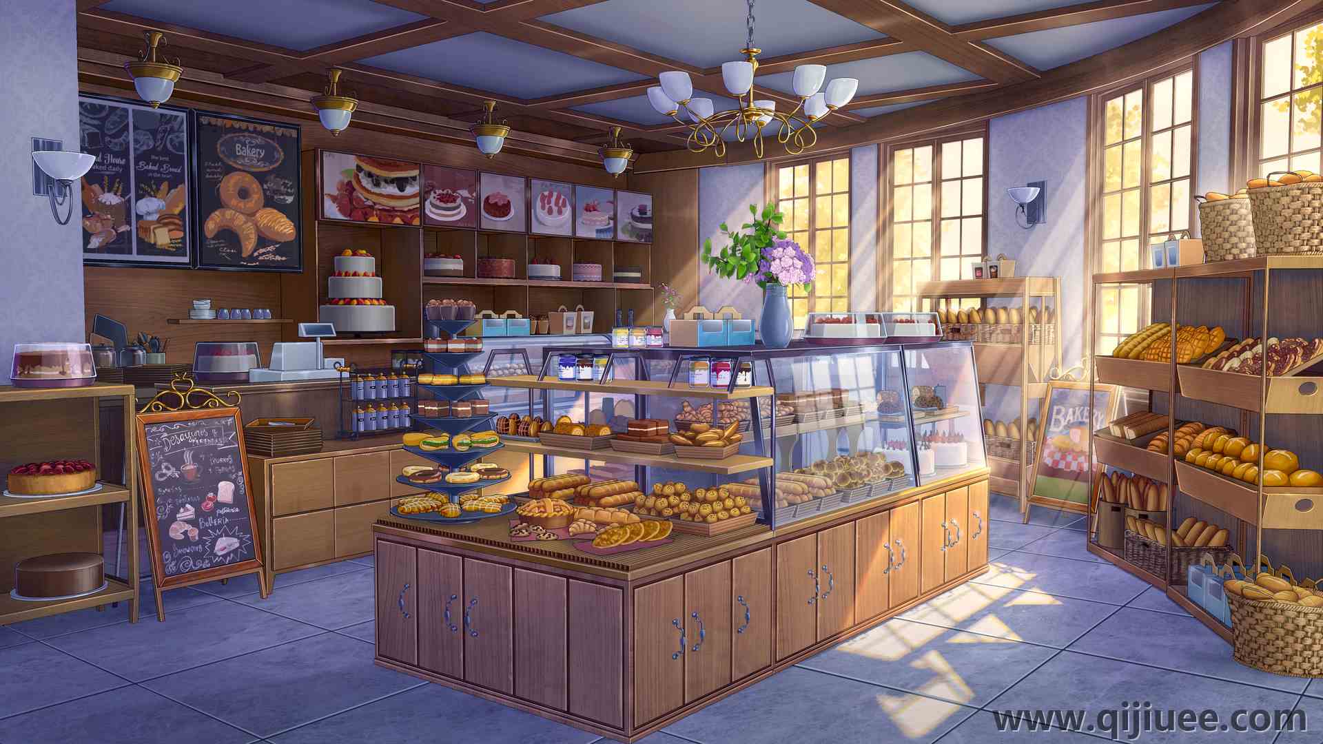 面包店 蛋糕 花盆 室内 糖果 食品 房间 电脑壁纸 4K壁纸5000 x 2813/18.06 MB-柒染云阁
