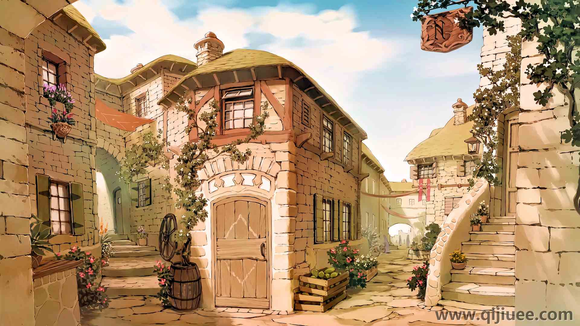 奇幻艺术 艺术 房屋 建筑 绘画 概念 设计 电脑壁纸 4K壁纸3840 x 2160/7.39 MB-柒染云阁