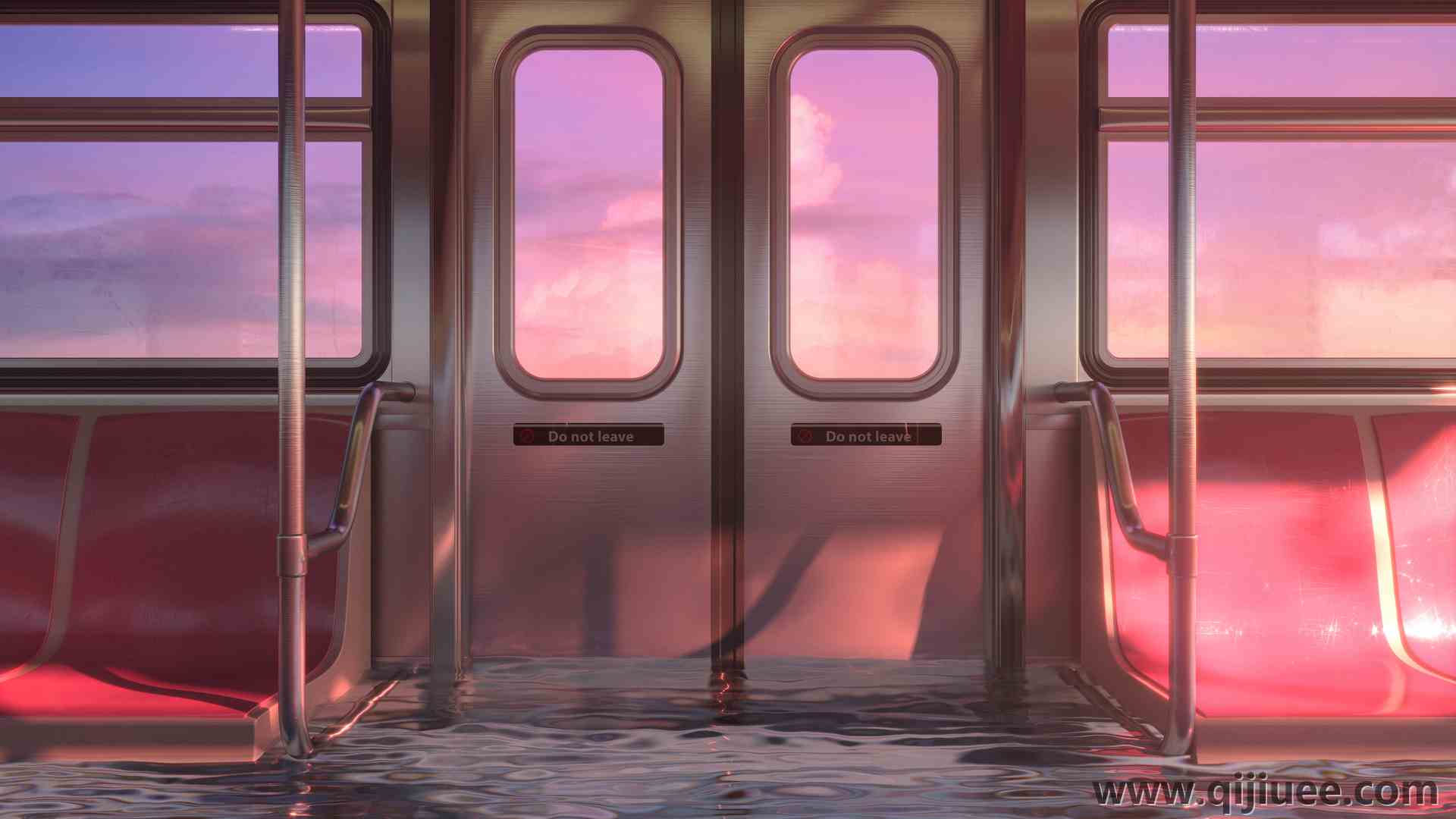 AI艺术 插图 抽象 水 云 地铁 火车 艺术 天空  电脑壁纸 4K壁纸6000 x 4800/17.97 MB-柒染云阁