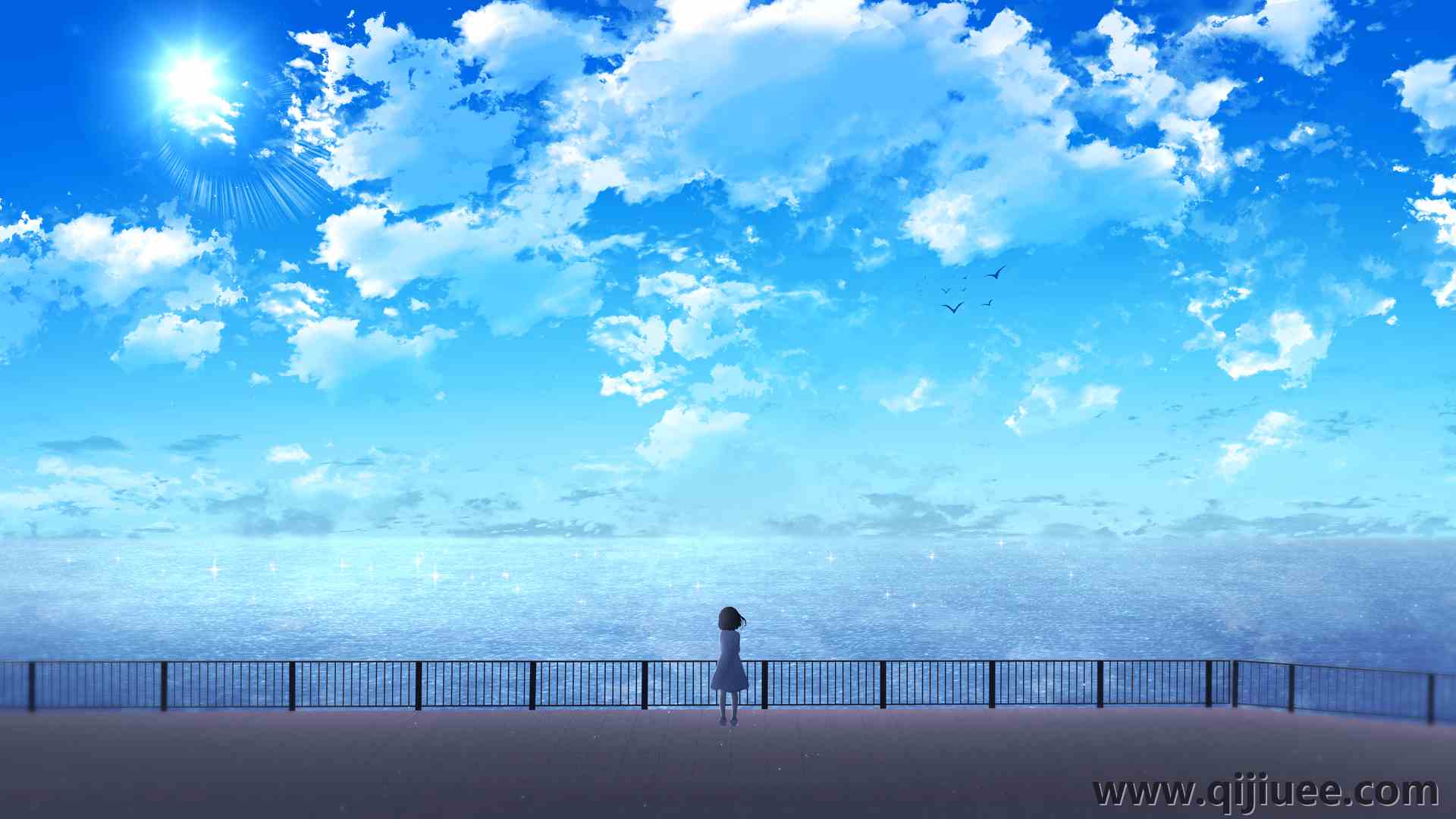动漫 AI艺术 风景 天空 云  4K壁纸3840 x 2160/7.37 MB-柒染云阁