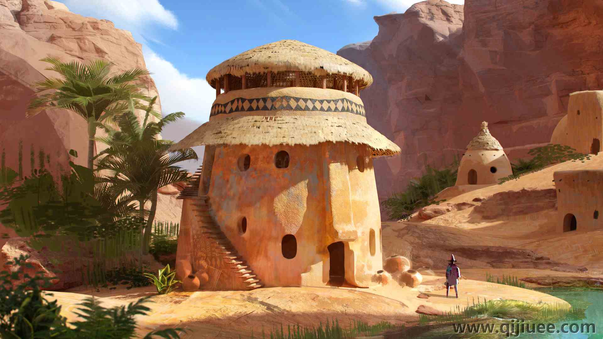 乔纳斯·哈西比 建筑 建筑 部落 阳光 植物 电脑壁纸 4K壁纸3840 x 2160/2.2 MB-柒染云阁