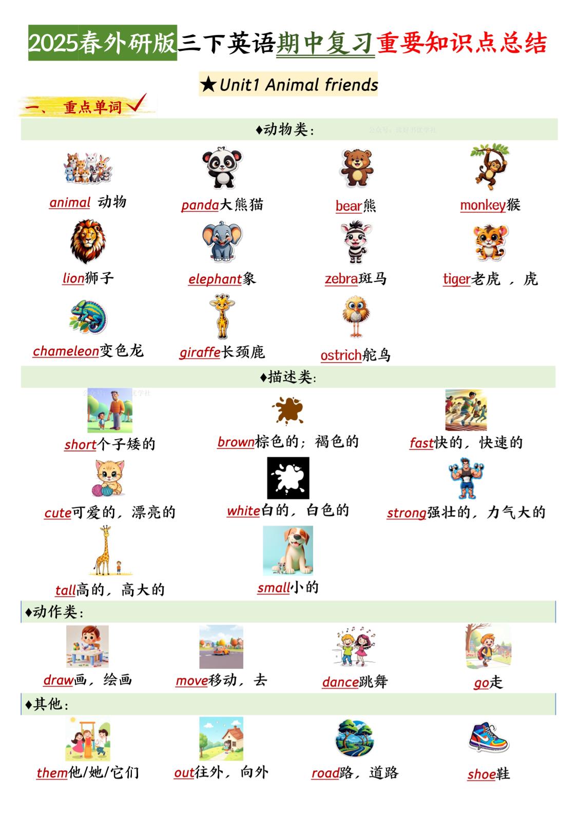 三下英语外研期中知识清单2-柒染云阁