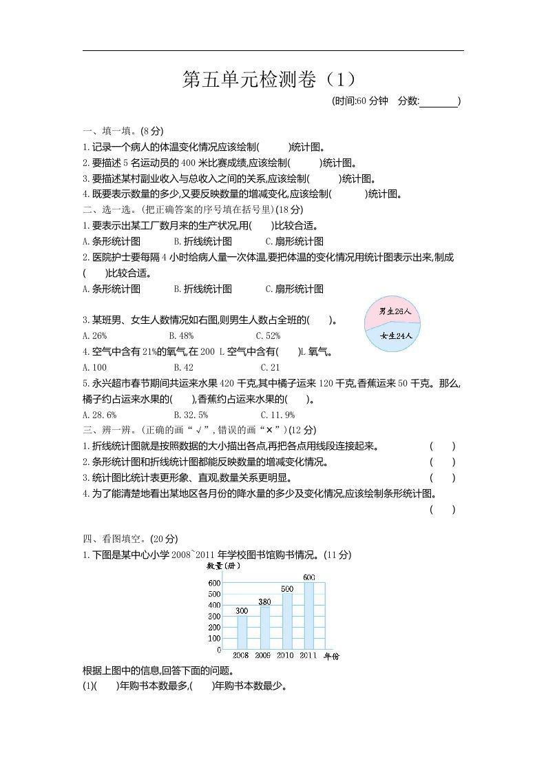 六下青岛63版数学第五单元检测卷-2-柒染云阁