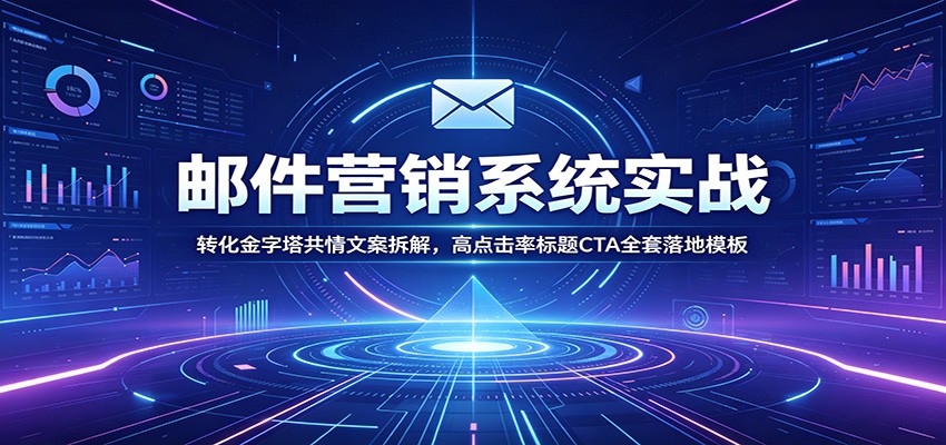 邮件营销系统实战:转化金字塔共情文案拆解,高点击率标题CTA全套落地模板-柒染云阁