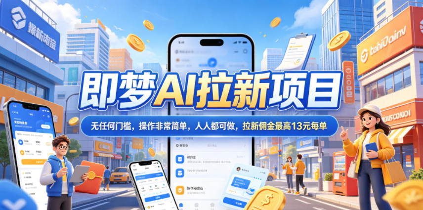 2026年即梦AI拉新项目最新玩法,无任何门槛,操作非常简单,人人都可做,拉新佣金最高13米每单(更新6月30日)-柒染云阁