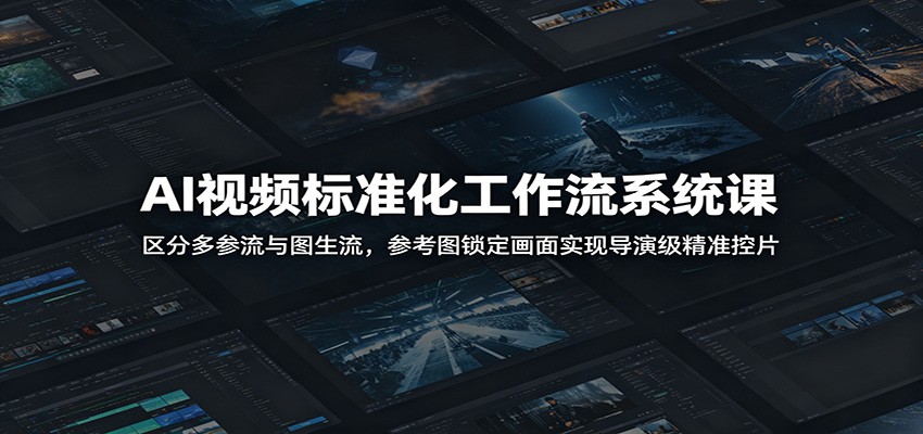 AI视频标准化工作流系统课：区分多参流与图生流，参考图锁定画面实现导演级精准控片-柒染云阁