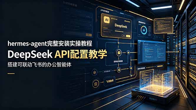 hermes-agent完整安装实操教程，DeepSeek API配置教学，搭建可联动飞书的办公智能体-柒染云阁