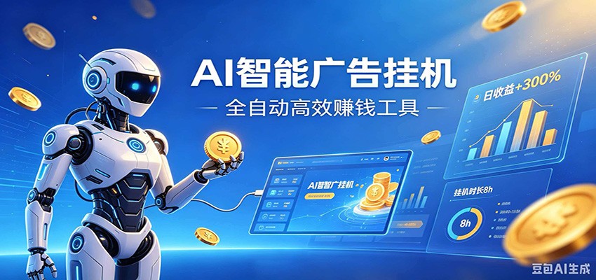 AI智能广告挂机，小白轻松上手，在家自动赚收益-柒染云阁