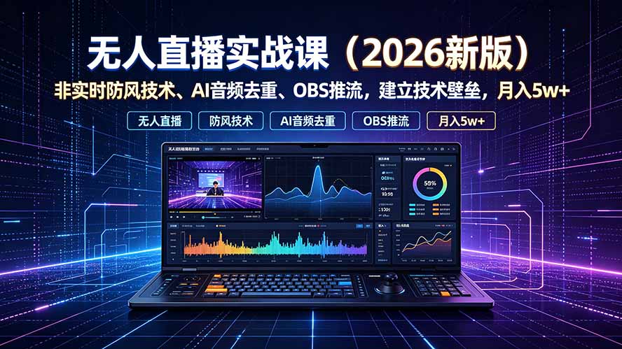 无人直播实战课(更新7月-柒染云阁