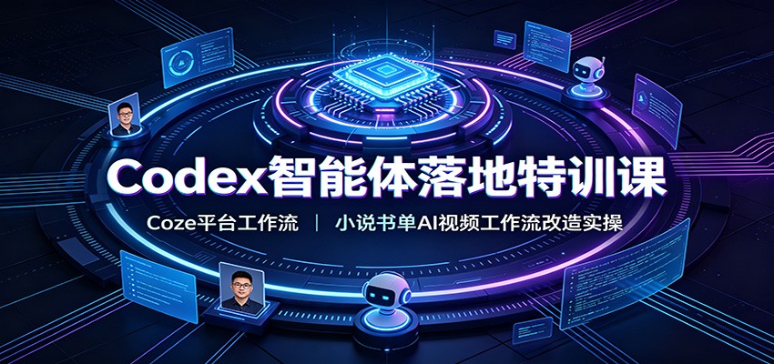 Codex智能体落地特训课：Coze平台工作流，小说书单AI视频工作流改造实操-柒染云阁