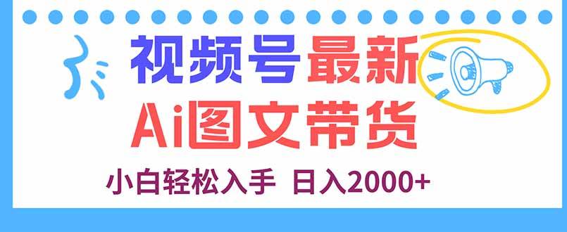 视频号最新AI图文带货，每天几分钟，小白轻松入手，日入2000+-柒染云阁