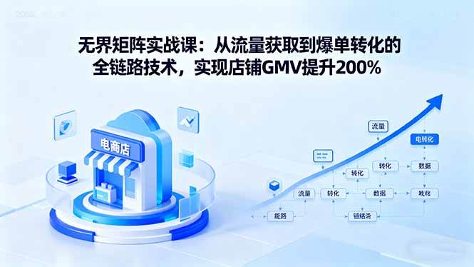 无界矩阵实战课：从流量获取到爆单转化的全链路技术，实现店铺GMV提升200%-柒染云阁
