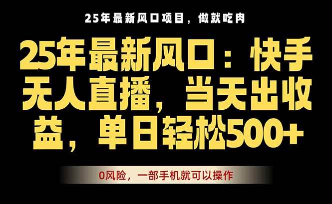 25年最新无人直播玩法，当天秒出单，一部手机就可操作-柒染云阁