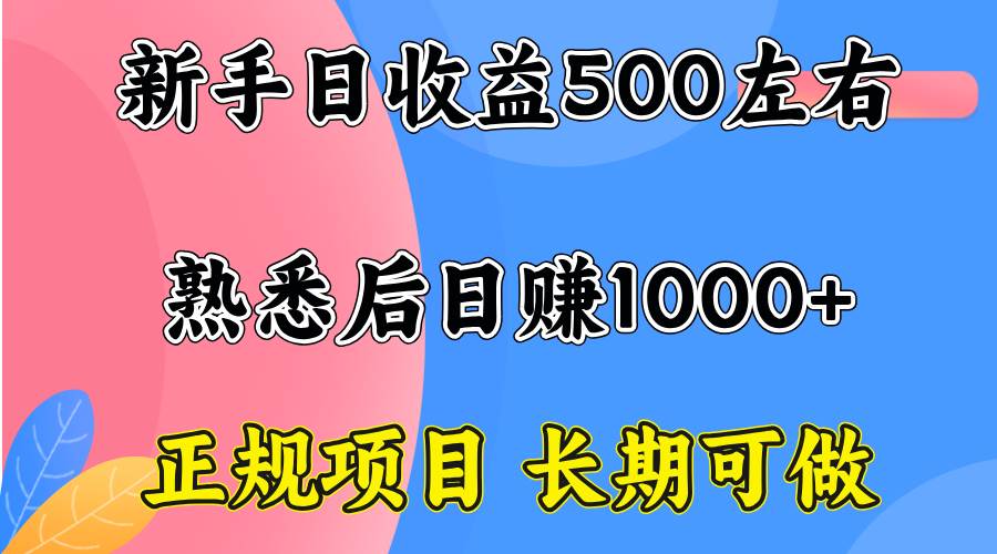 一台电脑，前期日收益300-500，熟练后日入1000左右-柒染云阁