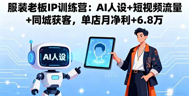服装老板IP训练营：AI人设+短视频流量+同城获客，单店月净利+6.8万-柒染云阁