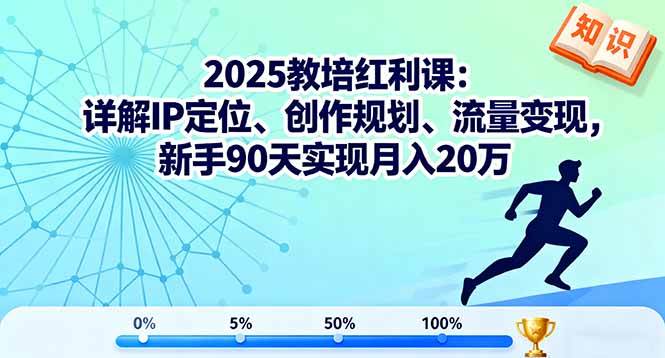 2025教培红利课：详解IP定位、创作规划、流量变现，新手90天实现月入20万-柒染云阁