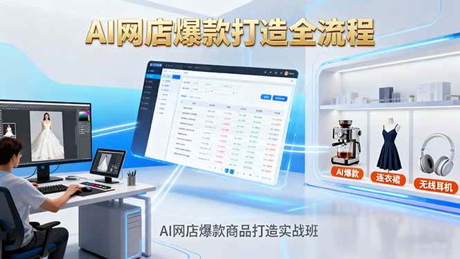 AI网店爆款商品打造实战班：AI技术实现商品图智能处理，快速搭建AI网店-柒染云阁
