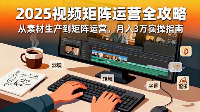 2025短视频矩阵运营全攻略：从素材生产到矩阵运营，月入3万实操指南-柒染云阁