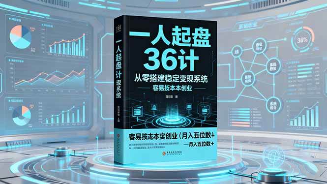 一人起盘36计：从零搭建稳定变现系统，实现低成本创业，月入五位数+-柒染云阁