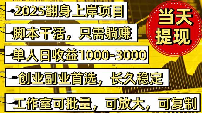 稳定八年美金掘金2.0脚本干活，只需躺赚。单人日收益1000-3000可批量、…-柒染云阁