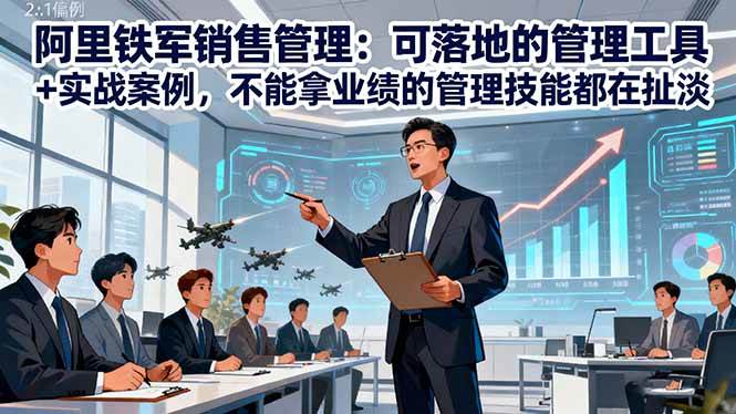 阿里铁军销售管理：可落地的管理工具+实战案例，不能拿业绩的管理都在扯淡-柒染云阁