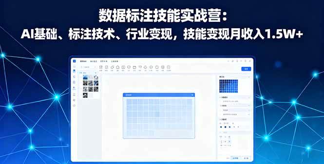 数据标注技能实战营：AI基础、标注技术、行业变现，技能变现月收入1.5W+-柒染云阁