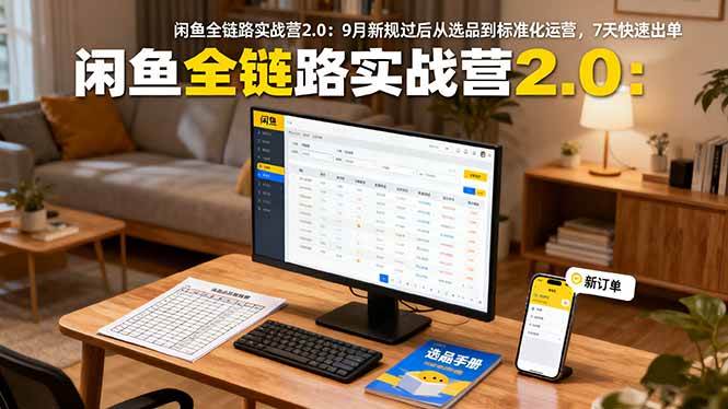 闲鱼全链路实战营2.0：9月新规过后从选品到标准化运营，7天快速出单-柒染云阁