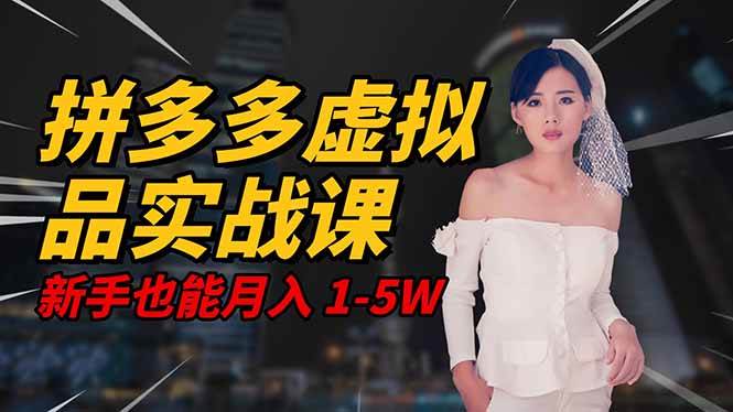 2025 拼多多虚拟品系统实战课，轻资产项目，可矩阵开工作室，新手也能…-柒染云阁