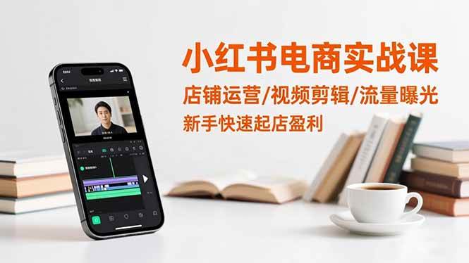 小红书电商实战课：店铺运营/视频剪辑/流量曝光，新手快速起店盈利-柒染云阁