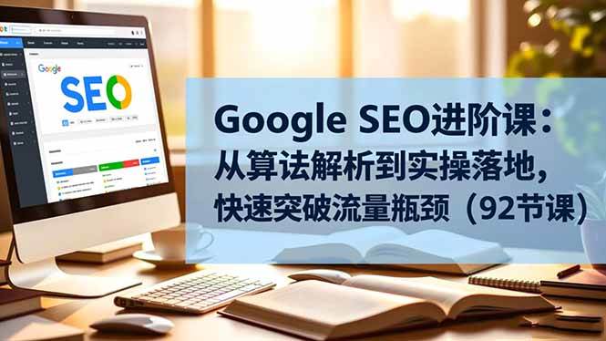 Google SEO进阶课：从算法解析到实操落地，快速突破流量瓶颈（92节课）-柒染云阁