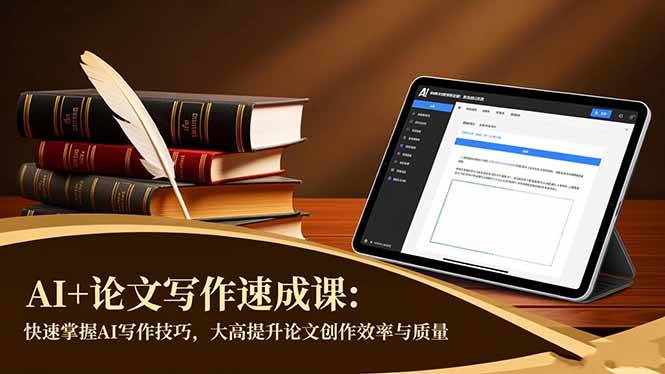 AI+论文写作速成课：快速掌握AI写作技巧，大幅提升论文创作效率与质量-柒染云阁