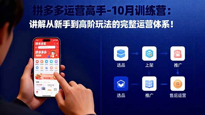 拼多多运营高手-10月训练营：讲解从新手到高阶玩法的完整运营体系！-柒染云阁