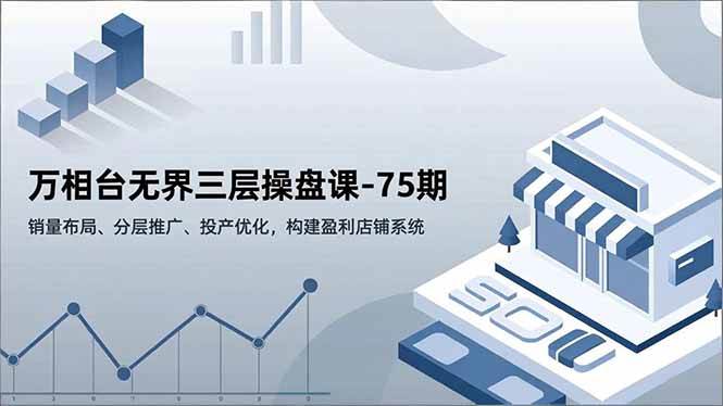 万相台无界三层操盘课-75期，销量布局、分层推广、投产优化，构建盈利店铺系统-柒染云阁