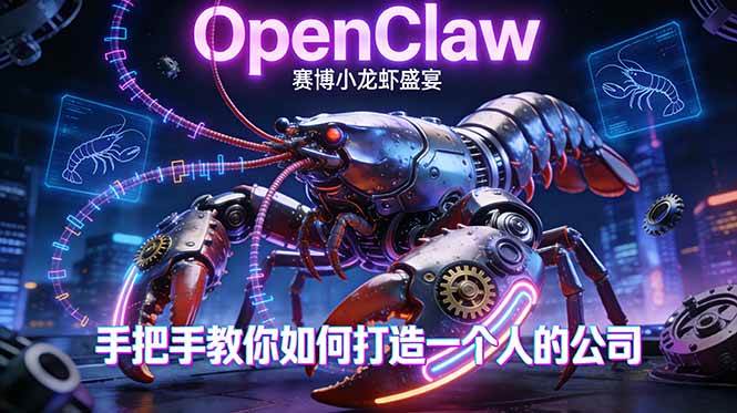 OpenClaw，小龙虾-从产品到爆款的成长之路，手把手教你如何打造一个人的公司-柒染云阁