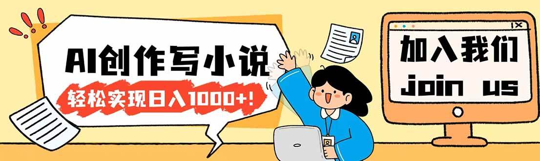 26年最新风口项目AI工具创作写小说，轻松实现日入1000+-柒染云阁