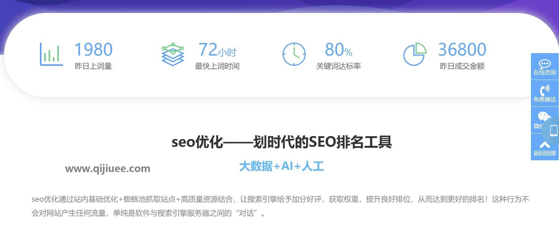 SEO快排网站模板 大气的IT网络软件公司网站源码